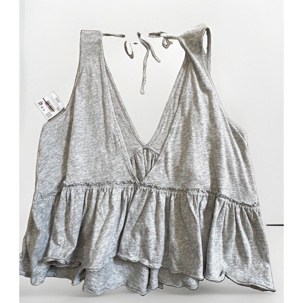 NWT American Eagle Women XL Gray Tank Top Flowy Boho Festival